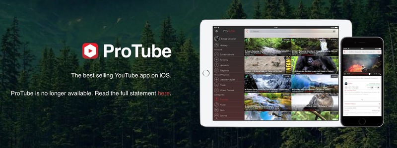 Illustration : ProTube se fait éjecter de l'App Store