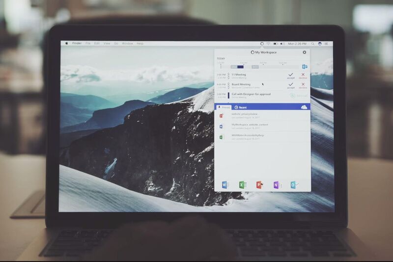 Illustration : Microsoft installe son nouvel utilitaire dans la barre de menus de macOS