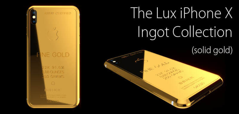 Illustration : Brikk transforme l'iPhone X en lingot d'or (ou l'inverse) pour 70 000 $