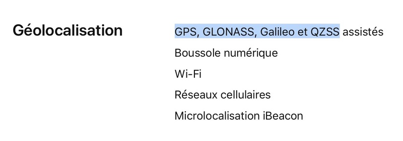 Illustration : L'iPhone 8 et l'iPhone X sont compatibles Galileo, GLONASS et QZSS