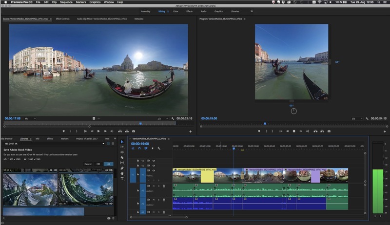 Illustration : IBC : la Creative Cloud d'Adobe s'enrichit chez les vidéastes (et pour la 3D/vidéos 360)