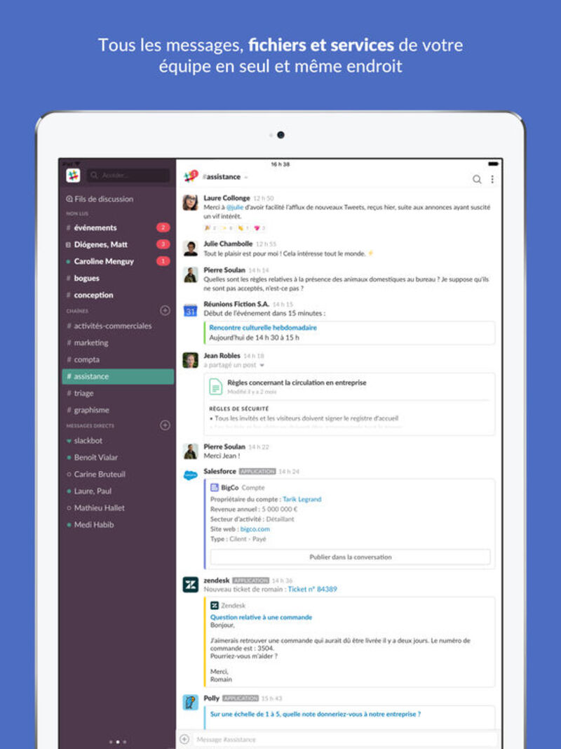 Illustration : Slack vient d'être valorisé à 5,1 milliards de dollars