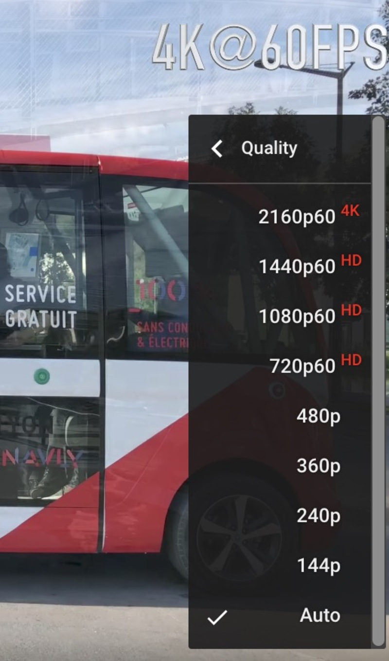 Illustration : YouTube n'est pas disponible en 4k sur Safari, ni sur l'Apple TV 4k et c'est un problème