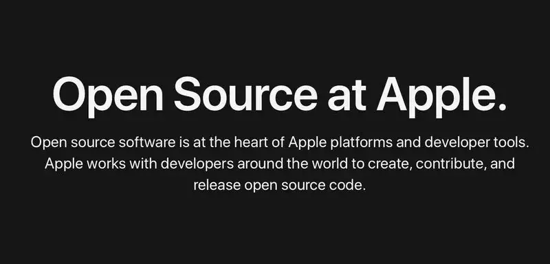 Apple revoit l'interface du site listant ses projets Open Source