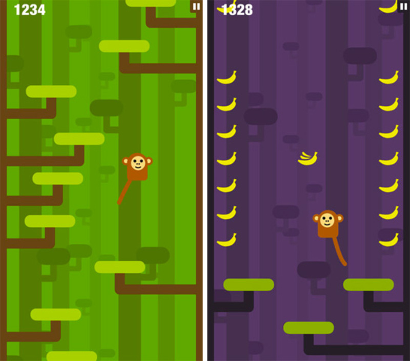 Illustration : Un singe, des bananes et des plateformes c'est le nouveau jeu Banana Bunch de 1Button