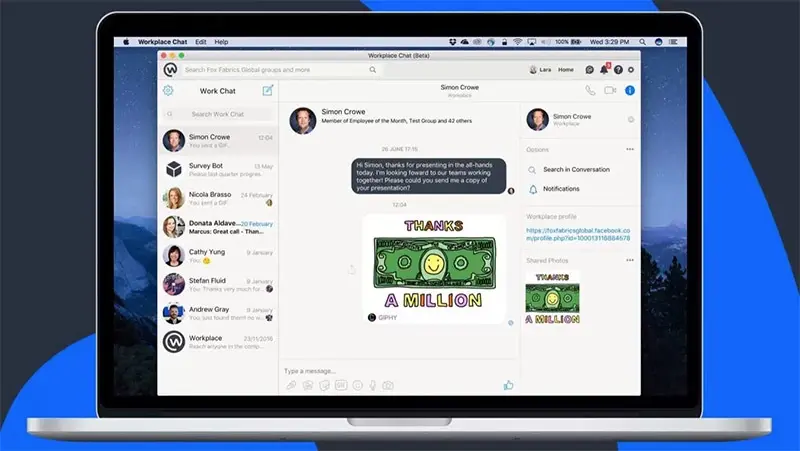 Workplace : la messagerie professionnelle de Facebook s'offre une application Mac (en beta)