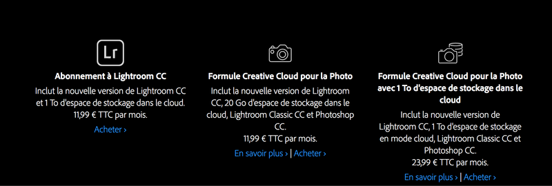 Illustration : Lightroom CC et Lightroom Classic CC sont désormais disponibles dans le nuage d'Adobe