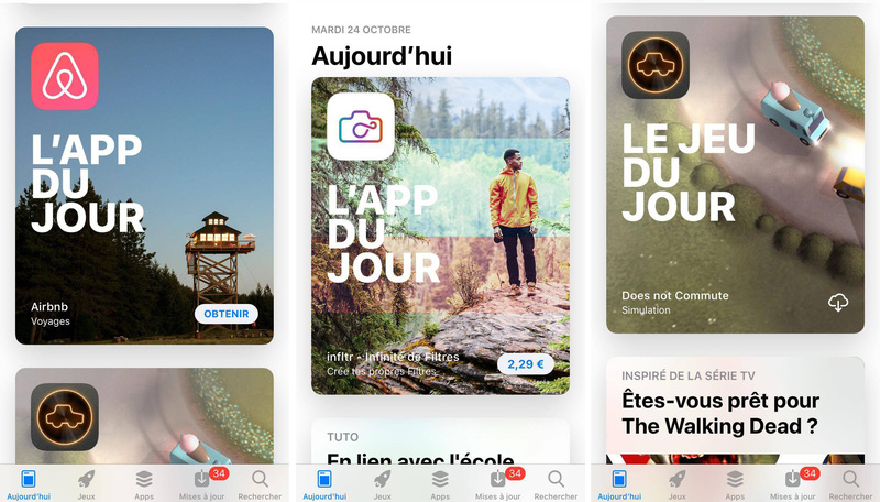 Illustration : iOS 11 : "l'App du Jour" et "le Jeu du Jour" boostent les téléchargements à plus de 2000%