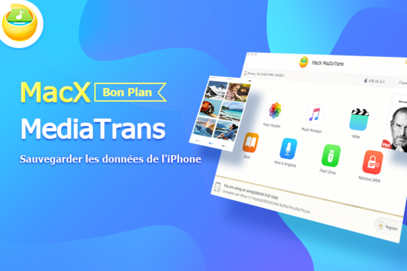 Illustration : Une licence gratuite pour MediaTrans, véritable couteau suisse pour gérer l'iPhone sur Mac