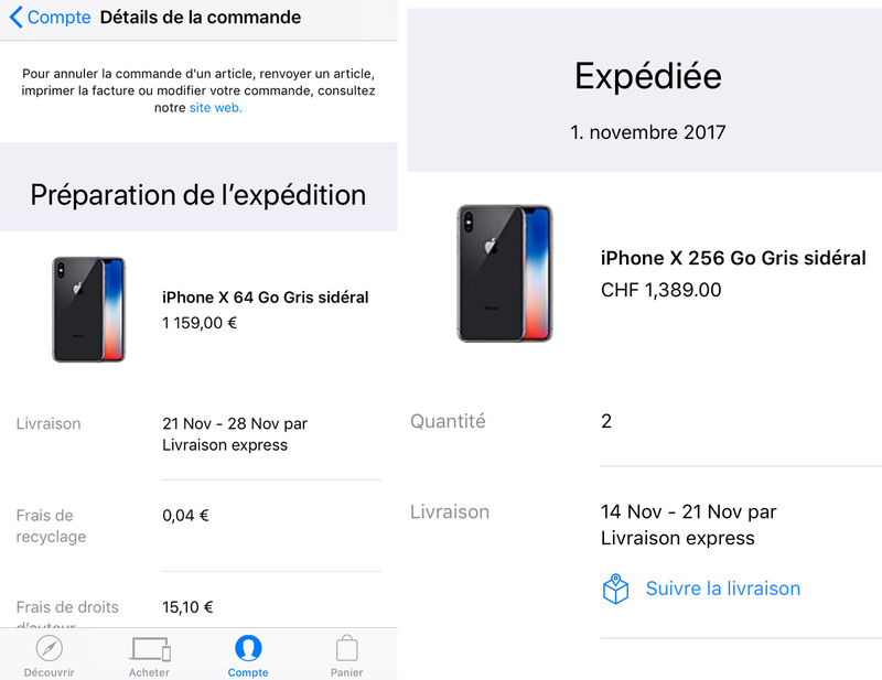 Illustration : Nouvelle vague de livraisons d’iPhone X en approche !