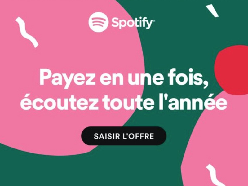 Illustration : Bon plan : le forfait Spotify Premium à 99€ pendant un an