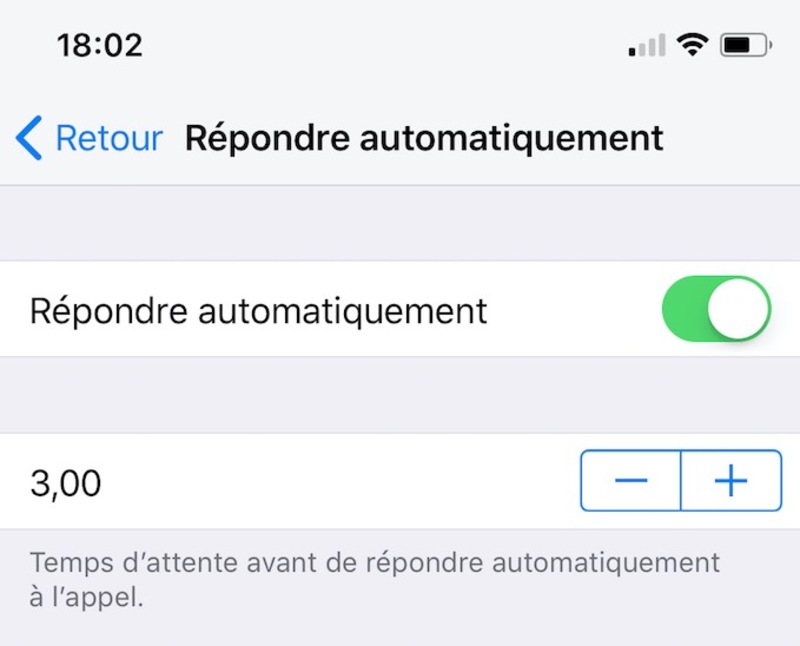 Illustration : Astuce iOS 11 : comment décrocher automatiquement lors d'un appel