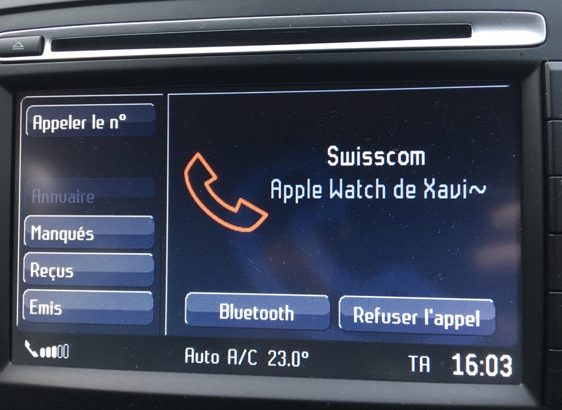 Illustration : Apple Watch 4G : connexion Bluetooth réussie dans une Ford Mondeo (après watchOS 4.2)