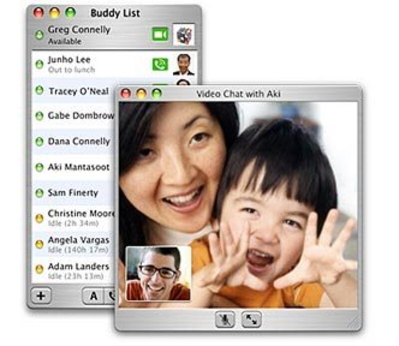 Illustration : Safari 1.0 et iChat 2.0