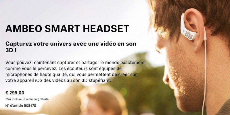 Illustration : Un casque audio Lightning capable d'enregistrer le son en 3D chez Sennheiser