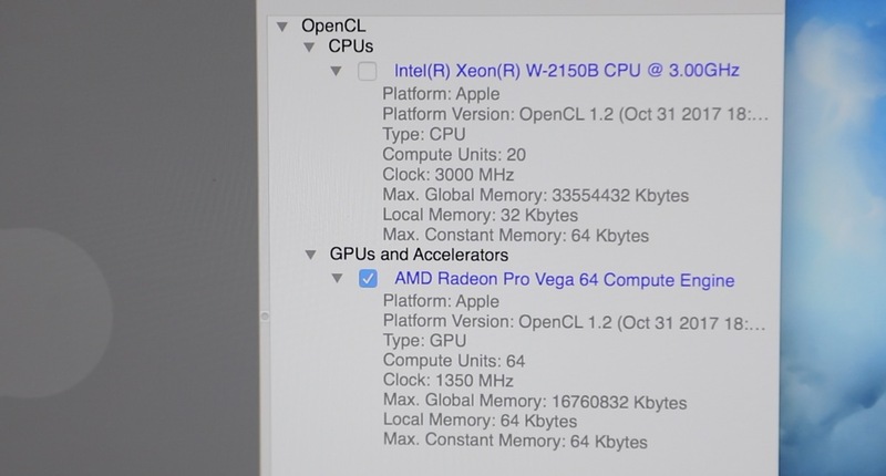 Illustration : Test de l'iMac Pro 10 coeurs/Vega 64 (en vidéo) vs 8 coeurs vs Hackintosh (Vega64/i7 7700K)