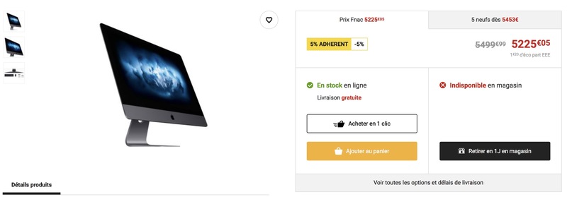 Illustration : Les iMac Pro déjà bien bradés aux USA (et en France ?)