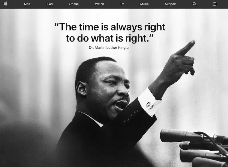 Apple rend hommage à Martin Luther King