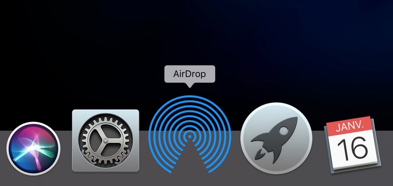 Illustration : Astuce : ajouter AirDrop au dock de macOS