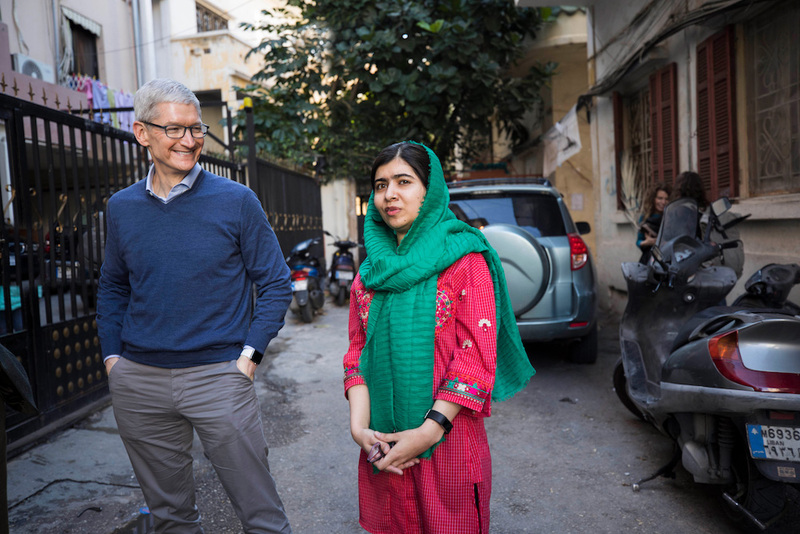 Illustration : Apple soutient le Fonds Malala pour le droit des filles à l'éducation