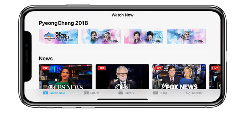 Les chaines d'info américaines apparaissent dans l'application TV d'Apple