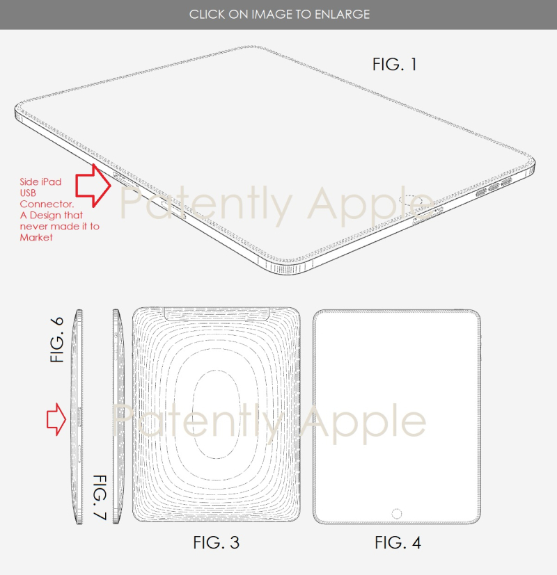 Illustration : Un brevet "d'iPad" avec une encoche ressurgit !