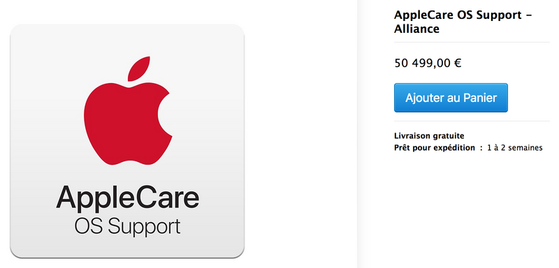 Illustration : Un AppleCare à 50 500€ sur l’Apple Store, c’est possible