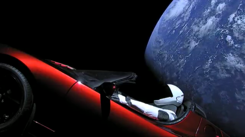 Illustration : Mais où est le roadster d'Elon Musk ? (garé dans l'espace...)