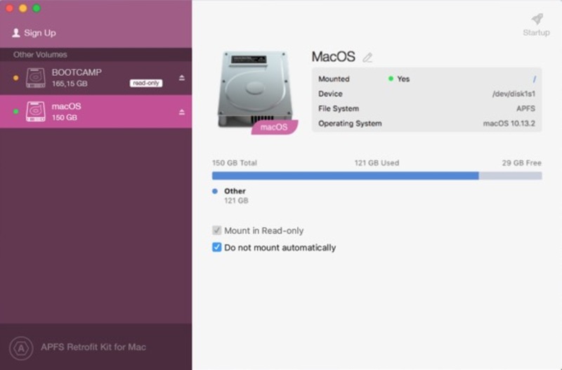 Illustration : Lire gratuitement le format APFS sur Yosemite, El Capitan et Sierra grâce à Paragon