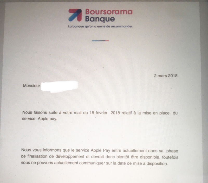 Illustration : Boursorama confirme l'arrivée imminente d'Apple Pay