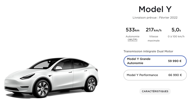 Illustration : Tesla : autonomie en baisse sur la Model 3, en hausse sur le Model Y et des batteries "structurelles"