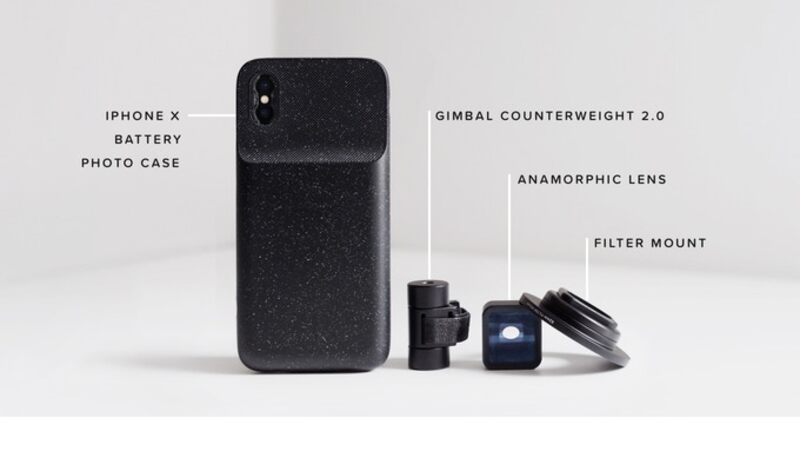 Illustration : Moment propose un objectif anamorphique et une coque avec batterie pour iPhone X