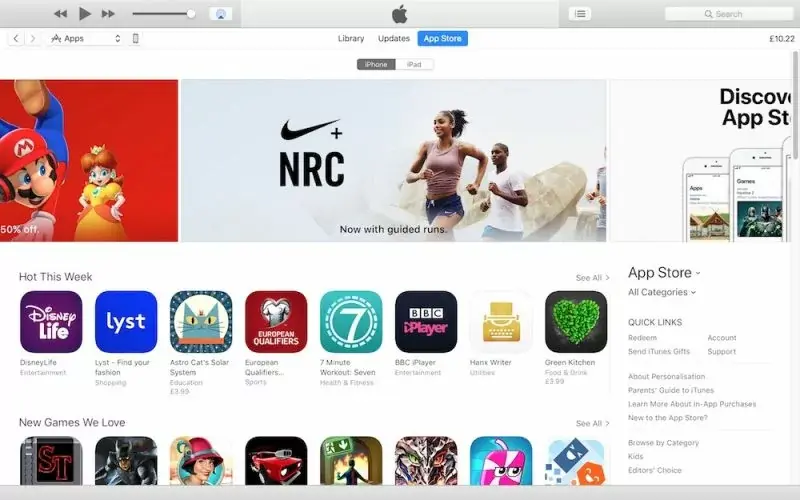 Une modeste mise à jour pour iTunes 12.6.4 (avec accès à l'App Store iOS)