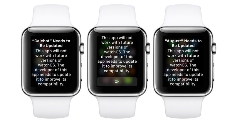 Illustration : watchOS 5 pourrait abandonner les "vieilles" applications