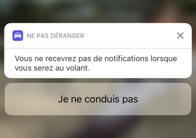 Illustration : Les conducteurs un peu moins distraits grâce à la fonction "Ne pas déranger en voiture"