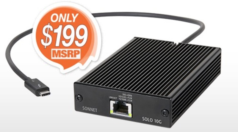 Illustration : Sonnet annonce un adaptateur Thunderbolt 3 vers 10 Gigabit Ethernet à 199 $