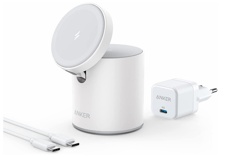 Illustration : La batterie magnétique d'Anker avec support est disponible à 59€ (version basique en promo à 35€)