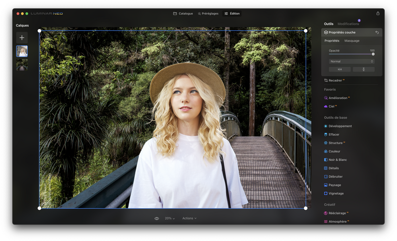 Luminar Neo 1.1.0 propose le détourage de portrait (pinceau intelligent)