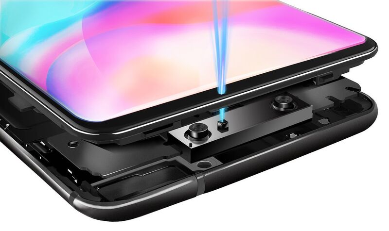 Illustration : Le nouveau système True Depth de Vivo projette 10 fois plus de points que l'iPhone X