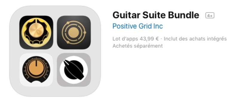 Illustration : Soldes : le Guitar Suite Bundle de Positive Grid à moitié prix sur iPad
