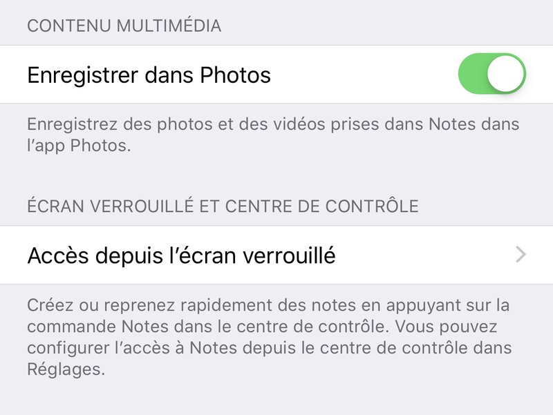 Illustration : Astuce : sauvegarder les photos et les vidéos de l'app Notes dans la pellicule d'iOS