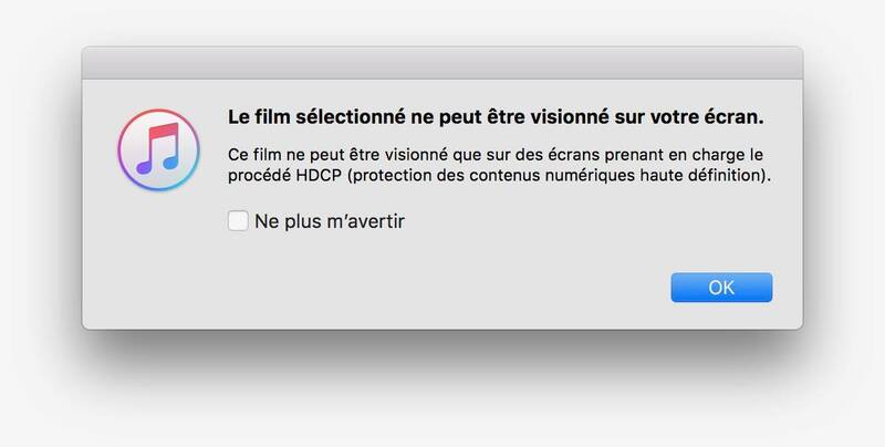 Illustration : iTunes/Netflix : des problèmes de lecture de films (HDCP) impossibles à résoudre ?
