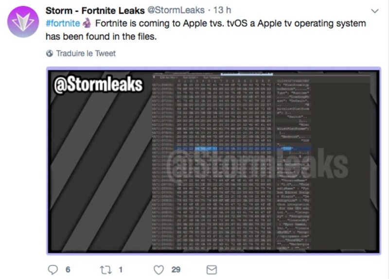 Illustration : Fortnite : une référence à l'Apple TV dans le code du jeu