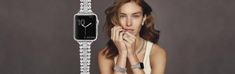 Illustration : De l'or et des diamants pour l'Apple Watch avec de nouveaux bracelets signés Lagos