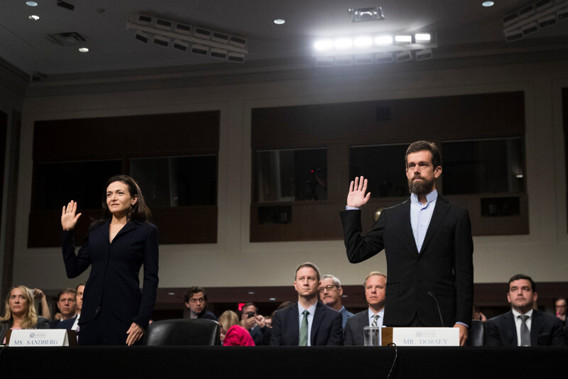 Illustration : Désinformation : Facebook, Twitter et Google vont répondre devant le Sénat américain