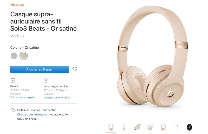 Illustration : De nouveaux coloris pour les casques Beats Solo3 et écouteurs urBeats3 Lightning