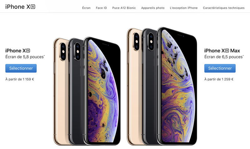 Illustration : L’iPhone XS/Max 512 Go devrait rapporter 134 dollars de plus que les 64 Go