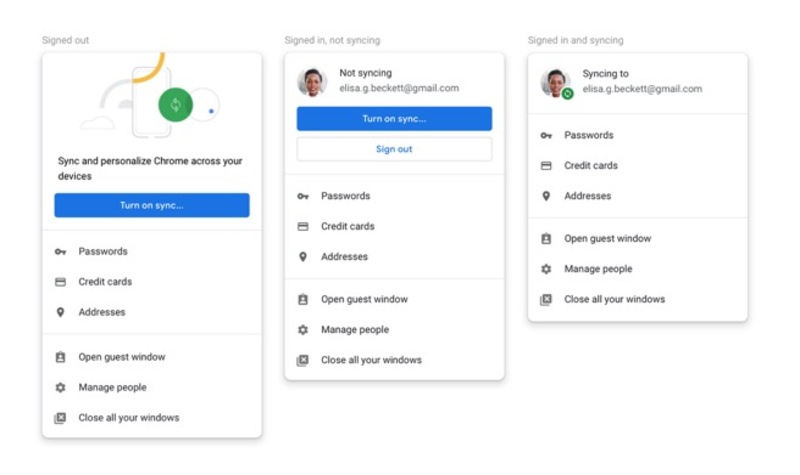 Illustration : Chrome 70 permettra aux utilisateurs de désactiver la fonctionnalité de connexion automatique