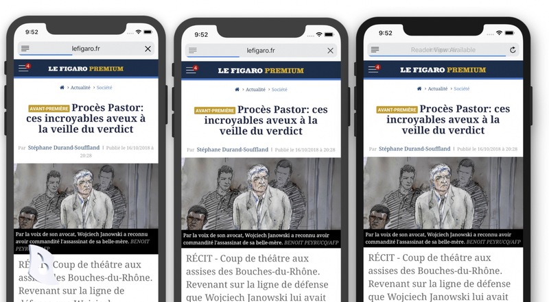 Illustration : L'iPhone XR affiche les sites et les apps comme un iPhone XS Max