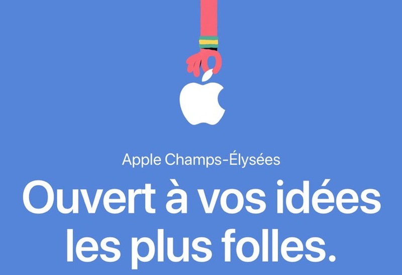 Illustration : L’Apple Store des Champs Elysées : « ouvert à vos idées les plus folles »